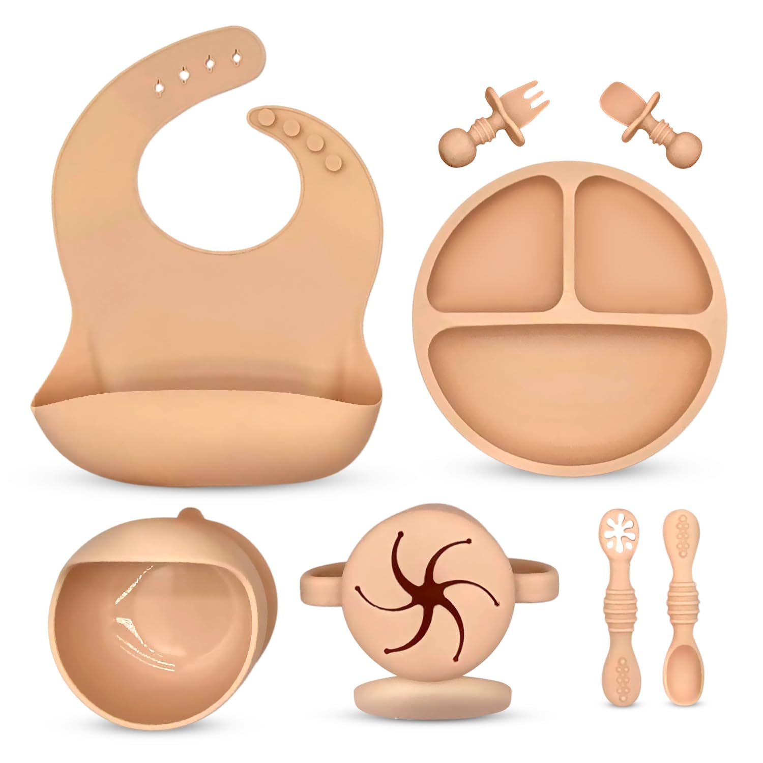 Baby Silicone Feeding Set (Mess-Free Essentials Kit)
